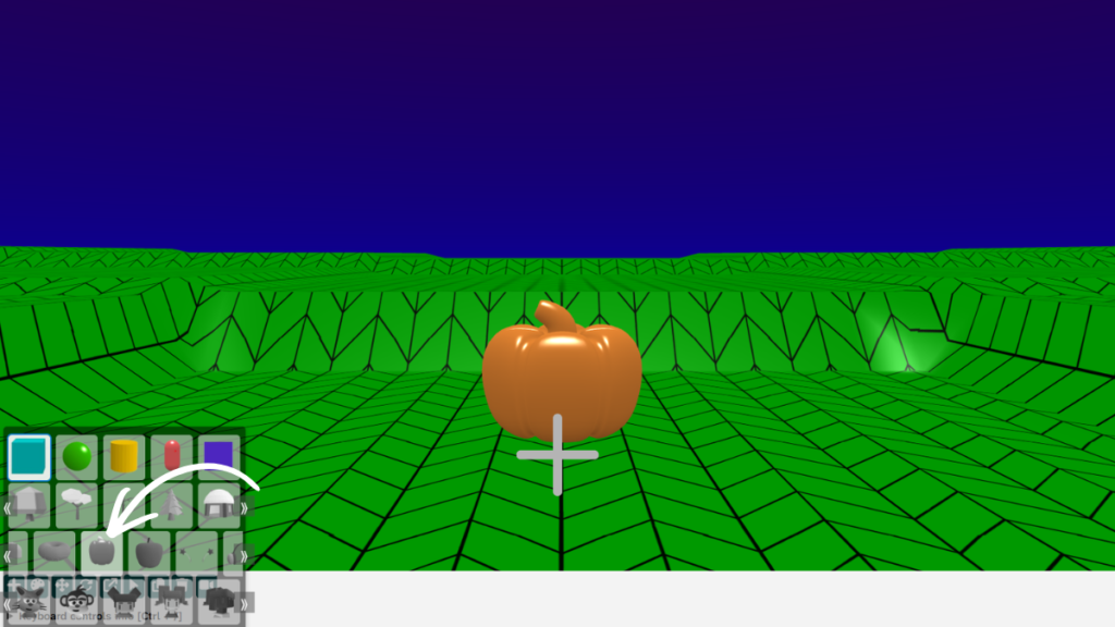 A pumpkin is in the centre of the map.